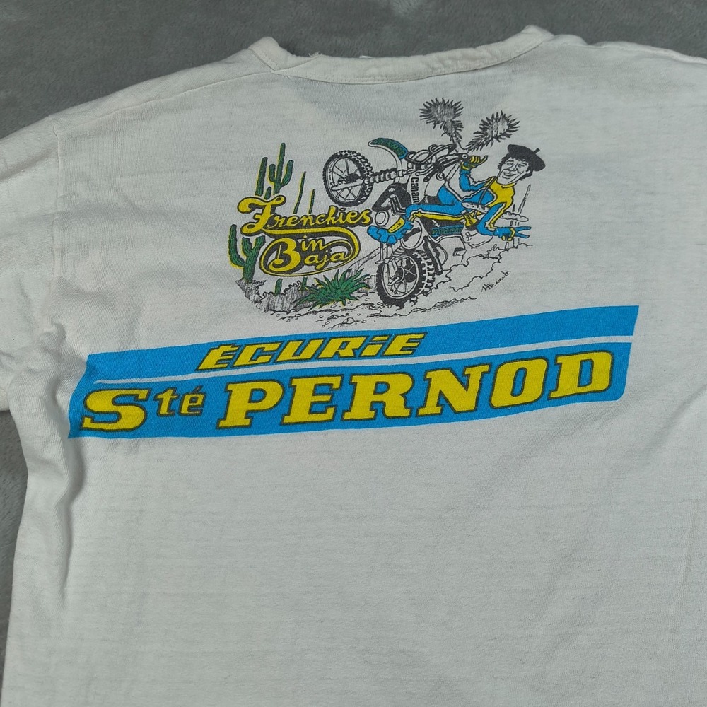 Vintage Team Fury Can Am Motocross Shirt Small‎ Frenchies Baja Pernod Racing 70s